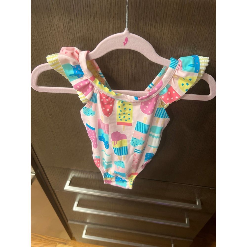 Ruffle butt swimsuit V-Back One Piece popsicles 12-18 months - Picture 4 of 7